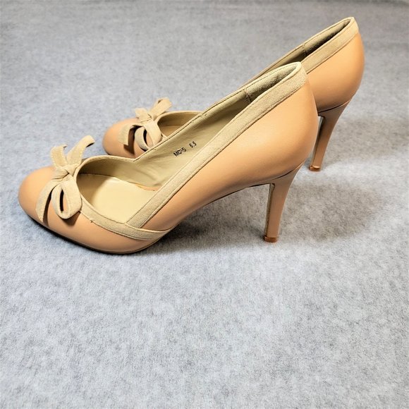 * So Me Nude Pump With A Bow On Vamp & 3 1/2 Inch Heel - Picture 3 of 8